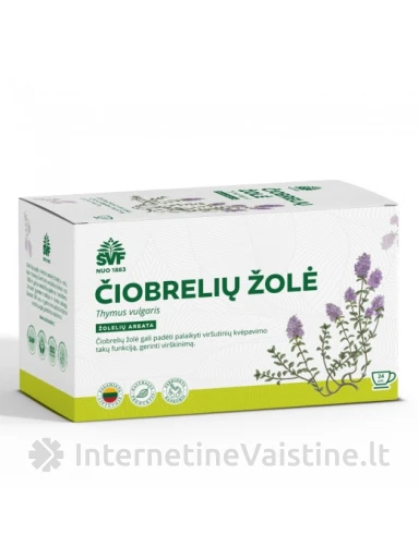 ARBATA ČIOBRELIŲ ŽOLĖ (HERBA THYMI SERPYLII) 1.5G N24 | internetinevaistine.lt