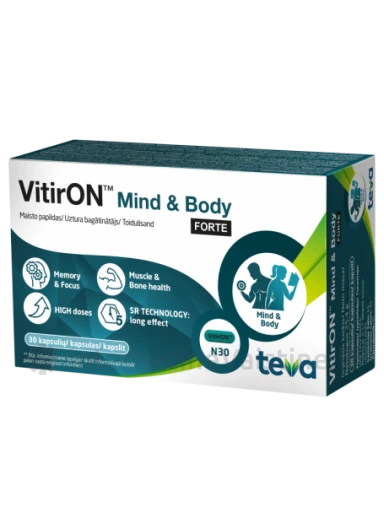 VITIRON Mind & Body Forte kaps. N30, 30 vnt. | internetinevaistine.lt
