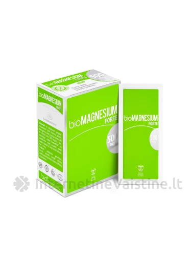 bioMAGNESIUM forte 500mg, 20 pakelių | internetinevaistine.lt