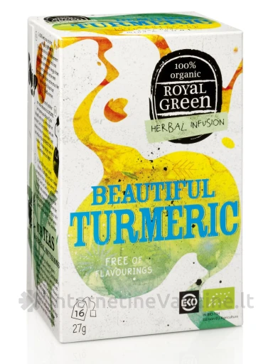 ROYAL GREEN BIO Beautiful Turmeric arbata 1,7g N16, N16 | internetinevaistine.lt