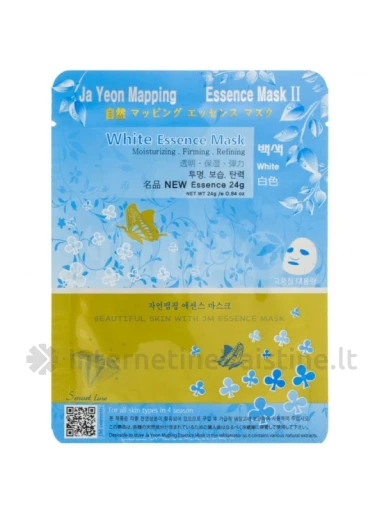 JA YEON MAPPING White Essence, lakštinė veido kaukė balin., 25 g | internetinevaistine.lt