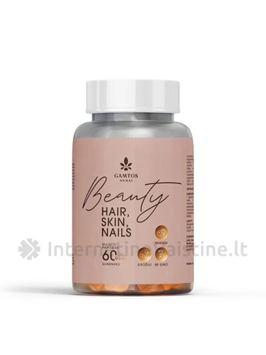 BEAUTY HAIR, SKIN, NAILS guminukai N60, 60 vnt. | internetinevaistine.lt