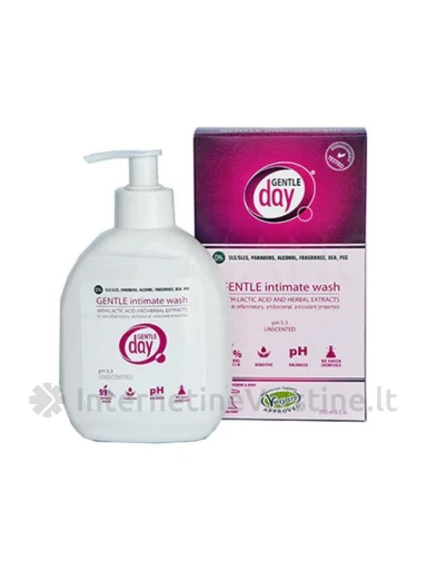 GENTLE DAY prausiklis intym. hig. švelnus su aug. ekstr., 250 ml | internetinevaistine.lt