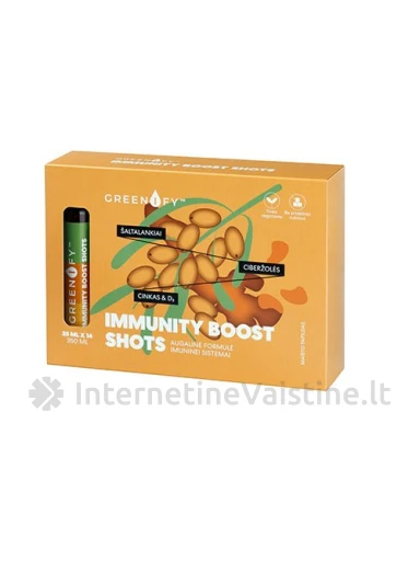 GREENIFY IMMUNITY BOOST shots, imuninei sistemai, 14 vnt. | internetinevaistine.lt