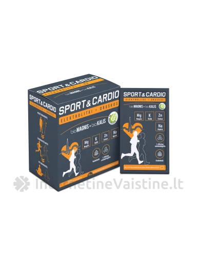 SPORT&CARDIO bioMagnis+ bioKalis, 14 pakelių | internetinevaistine.lt