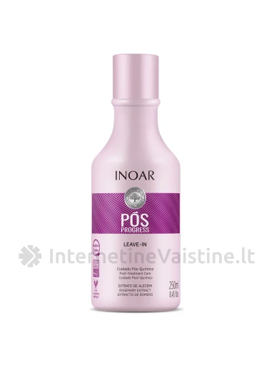 INOAR Pos Progress Leave-In balzamas nenupl. po proced. su keratinu, 250 ml, Vnt | internetinevaistine.lt