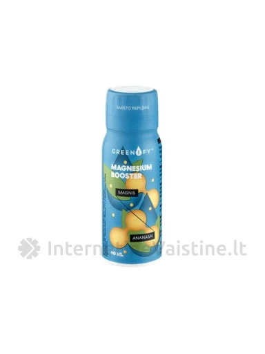 GREENIFY MAGNESIUM BOOSTER, raumenims, nervų sistemai, 60 ml | internetinevaistine.lt