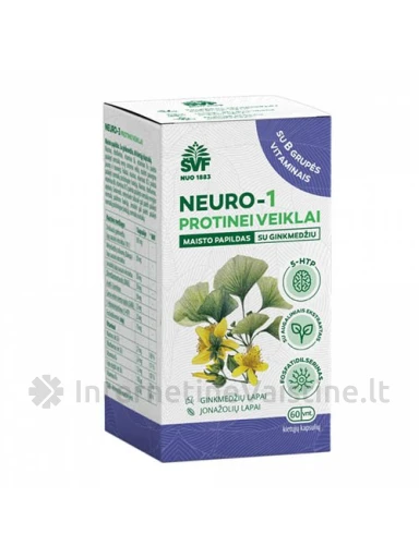 NEURO-1 protinei veiklai su ginkmedžiu kaps. ŠVF, 60 vnt. | internetinevaistine.lt