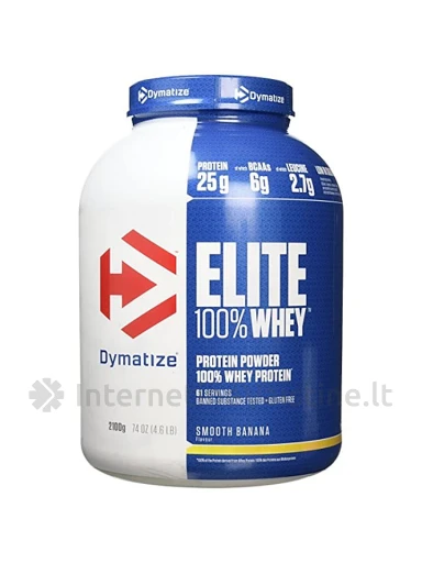 DYMATIZE Elite Whey baltymai Smooth Banana milt., 2.1kg, Vnt | internetinevaistine.lt
