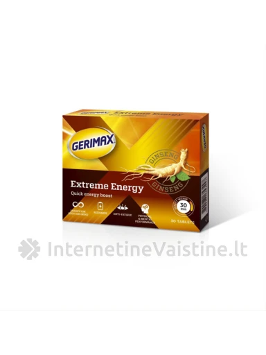 GERIMAX EXTREME ENERGY TAB. N30 | internetinevaistine.lt
