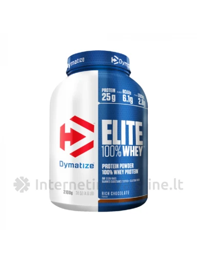 DYMATIZE Elite Whey baltymai Rich Chocolate milt., 2.1kg, Vnt | internetinevaistine.lt