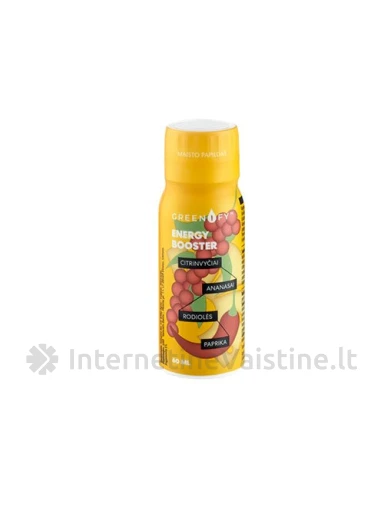 GREENIFY ENERGY BOOSTER, adaptogenai, fizinei būklei palaikyti, 60 ml | internetinevaistine.lt